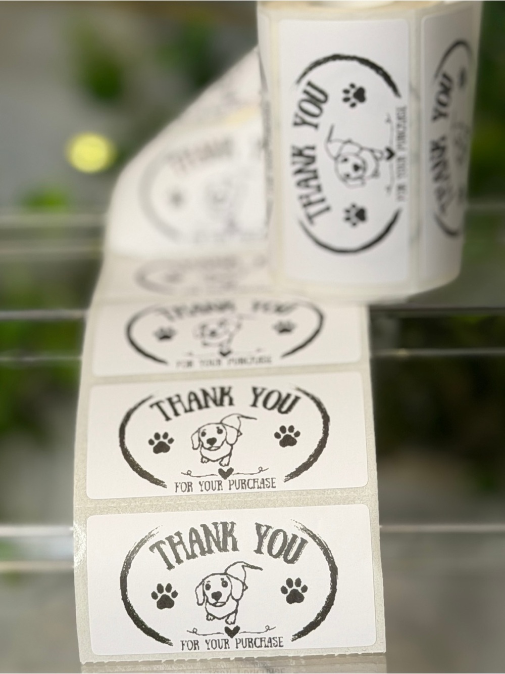 200 Dachshund Thank You Stickers 2x1 Small Business Shipping Labels Cute Dog